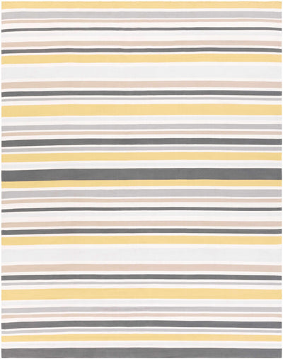 Ivory Hand Woven 100% Olefin Modern Rectangle Handmade rug, outdoor-safe, no fringe, non-washable.