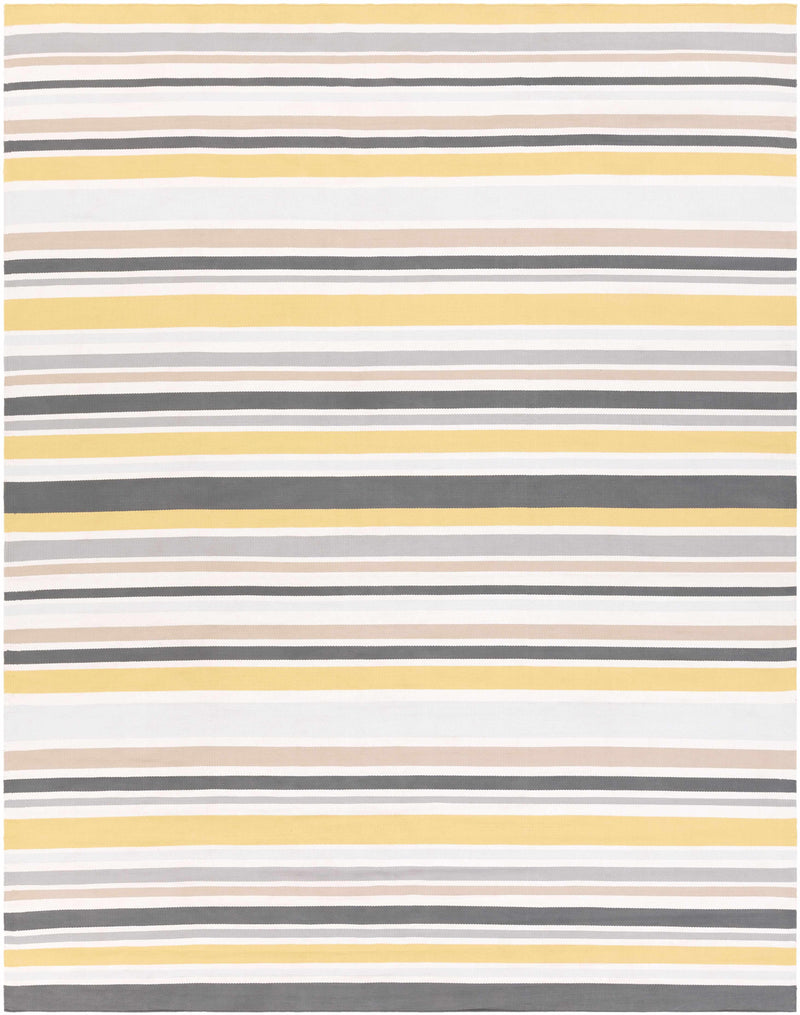 Ivory Hand Woven 100% Olefin Modern Rectangle Handmade rug, outdoor-safe, no fringe, non-washable.