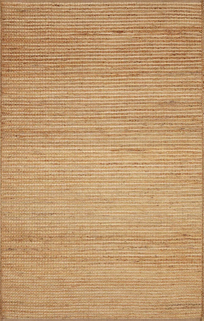 Tan Hand Woven 85% Jute, 15% Cotton Cottage Rectangle Handmade rug, Indoor use only, no fringe, non-washable.