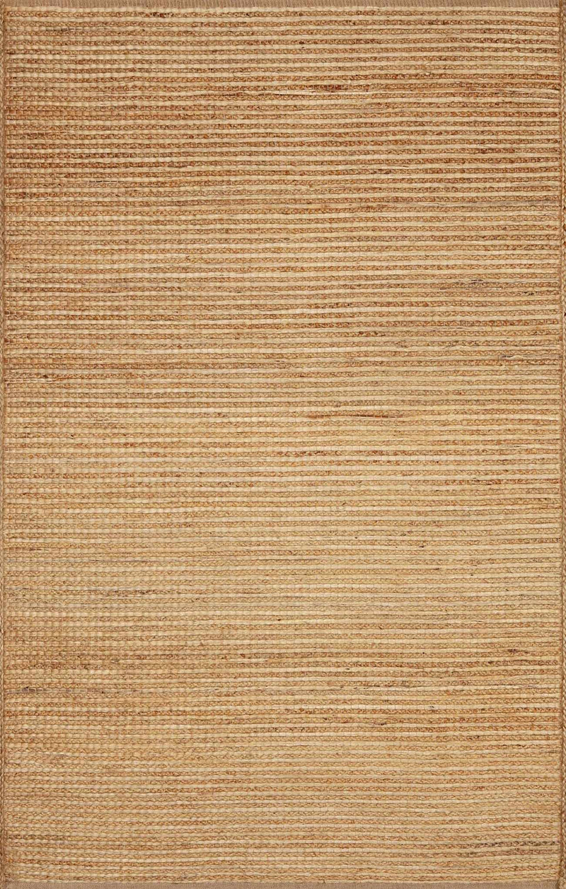 Tan Hand Woven 85% Jute, 15% Cotton Cottage Rectangle Handmade rug, Indoor use only, no fringe, non-washable.