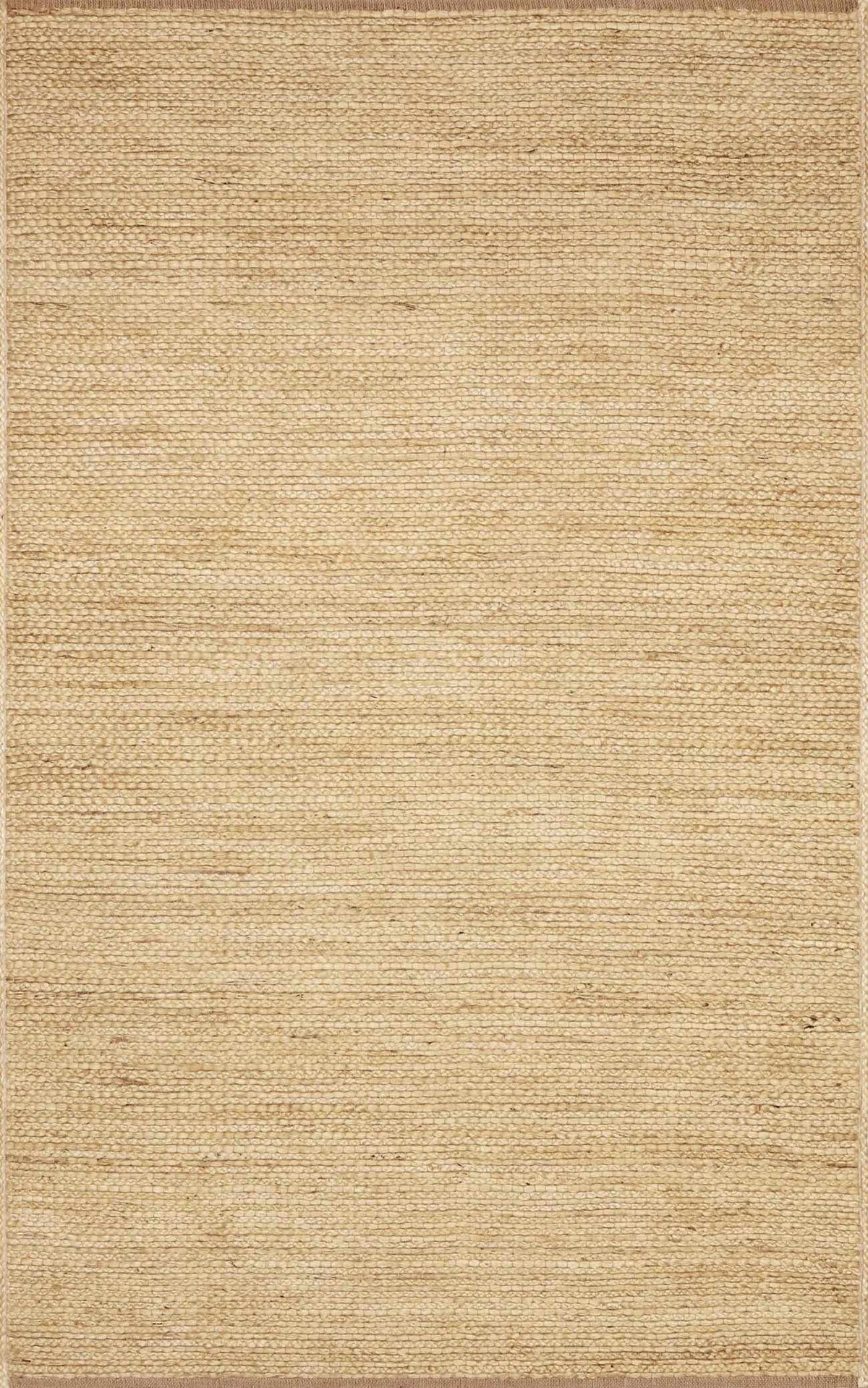 Beige Hand Woven 85% Jute, 15% Cotton Cottage Rectangle Handmade rug, Indoor use only, no fringe, non-washable.