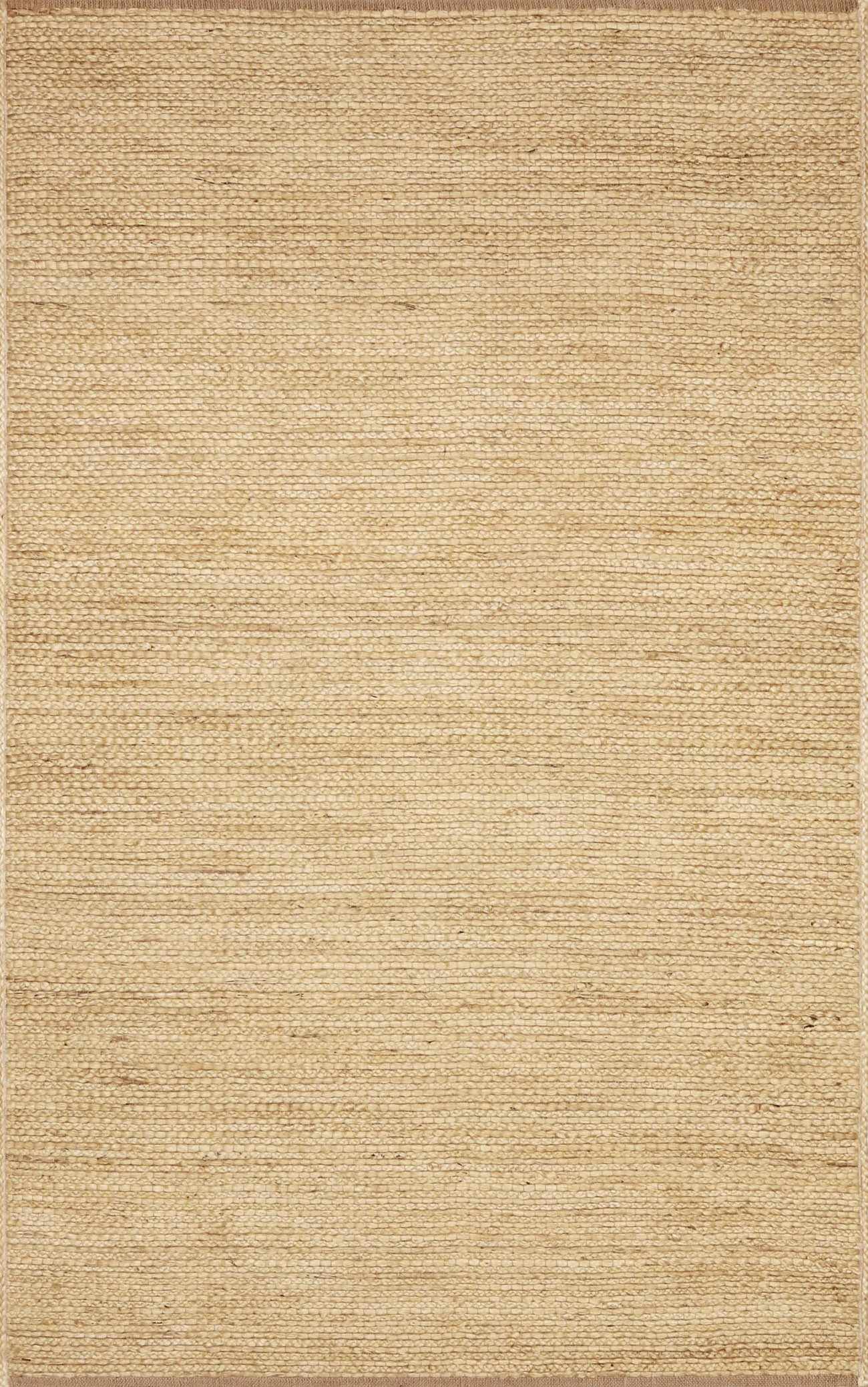 Beige Hand Woven 85% Jute, 15% Cotton Cottage Rectangle Handmade rug, Indoor use only, no fringe, non-washable.