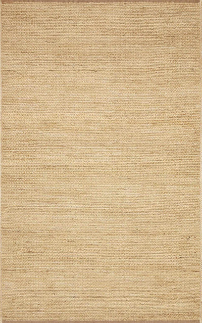 Beige Hand Woven 85% Jute, 15% Cotton Cottage Rectangle Handmade rug, Indoor use only, no fringe, non-washable.