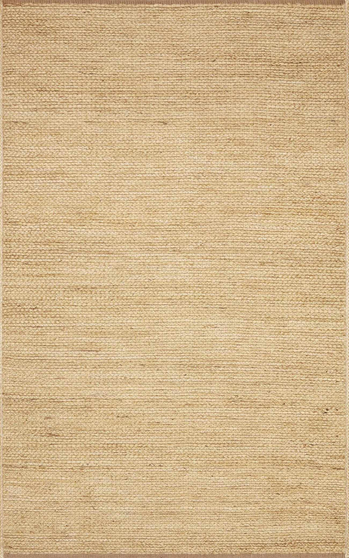 Beige Hand Woven 85% Jute, 15% Cotton Cottage Rectangle Handmade rug, Indoor use only, no fringe, non-washable.