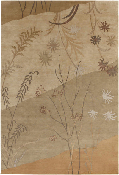 Mustard Hand Knotted 100% Wool Modern Rectangle Handmade rug, Indoor use only, no fringe, non-washable.