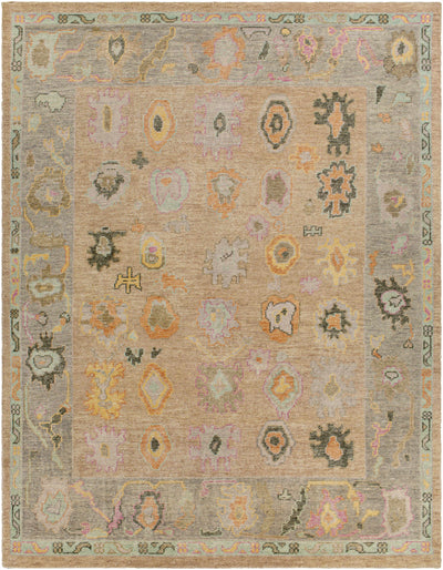 Orange Hand Knotted 80% Wool, 20% Cotton Traditional Rectangle Handmade rug, Indoor use only, no fringe, non-washable. runner also available
