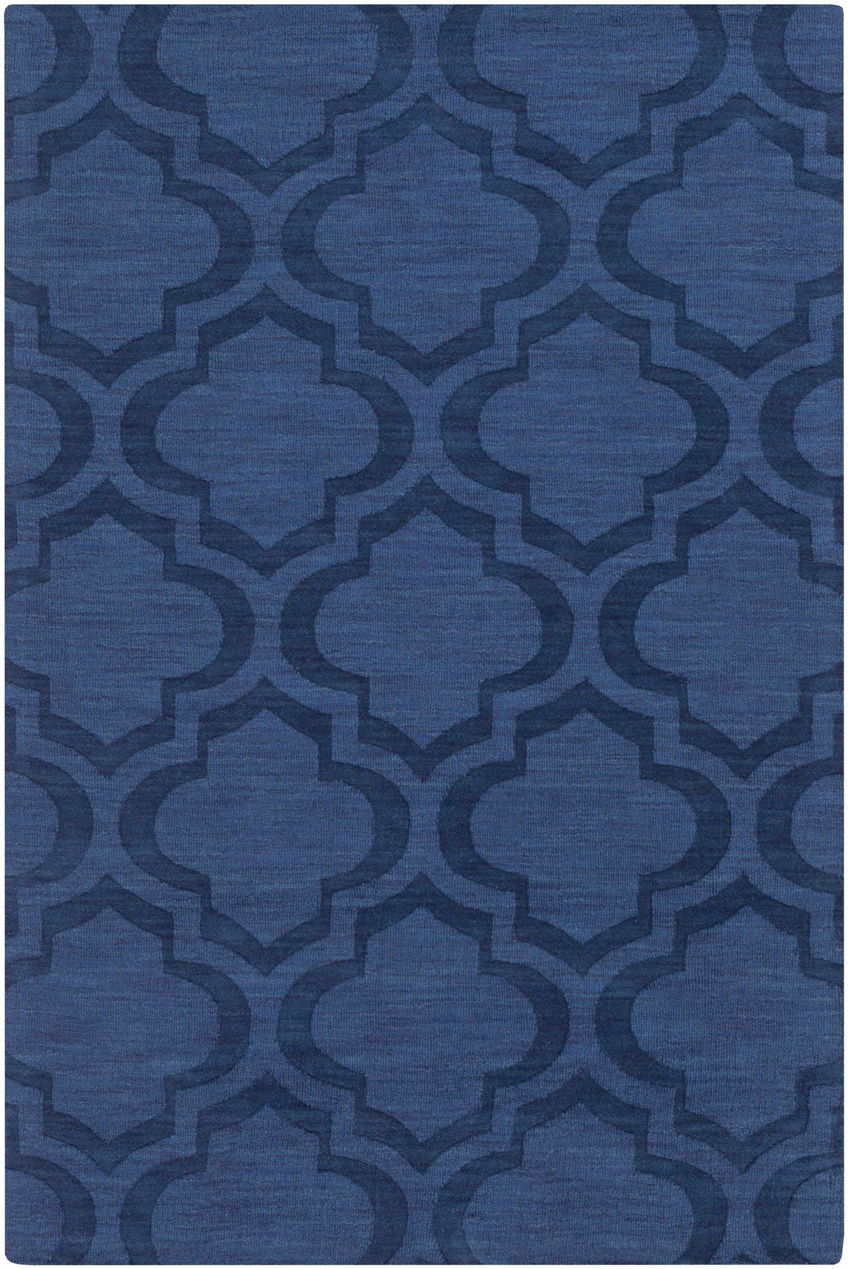 Blue Hand Loomed 100% Wool Modern Rectangle Handmade rug, Indoor use only, no fringe, non-washable. round, runner also available