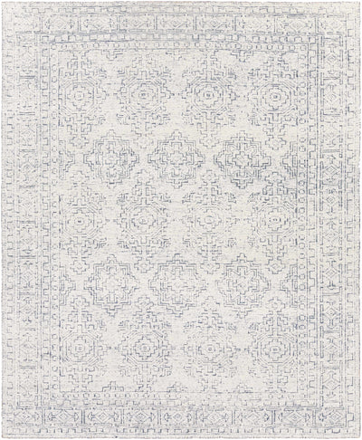 Blue Hand Knotted 100% Viscose Traditional Rectangle Handmade rug, Indoor use only, no fringe, non-washable.