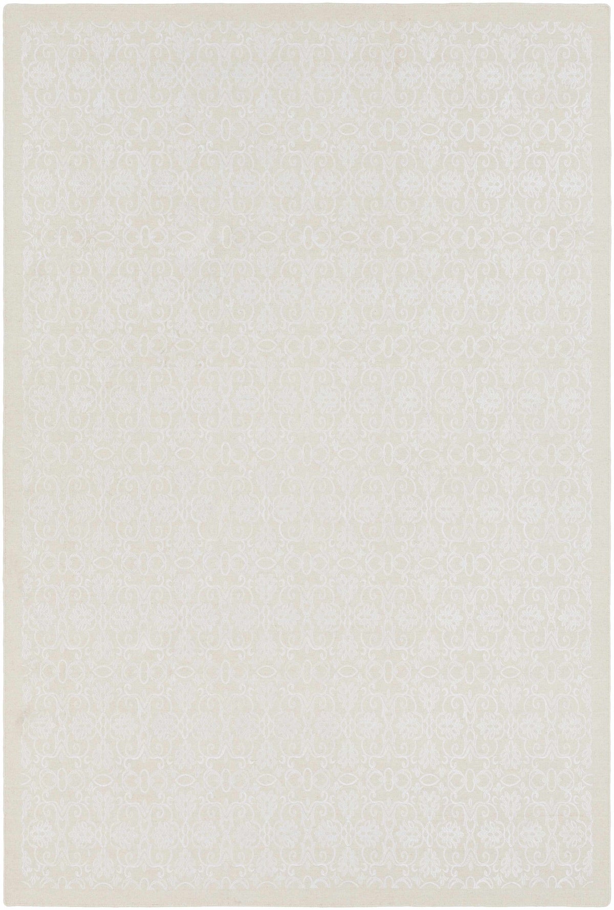 Cream Hand Woven 60% Wool, 40% Viscose Traditional Rectangle Handmade rug, Indoor use only, no fringe, non-washable. runner also available