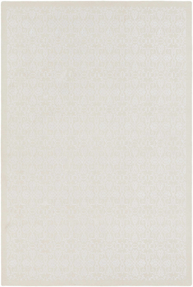 Cream Hand Woven 60% Wool, 40% Viscose Traditional Rectangle Handmade rug, Indoor use only, no fringe, non-washable. runner also available