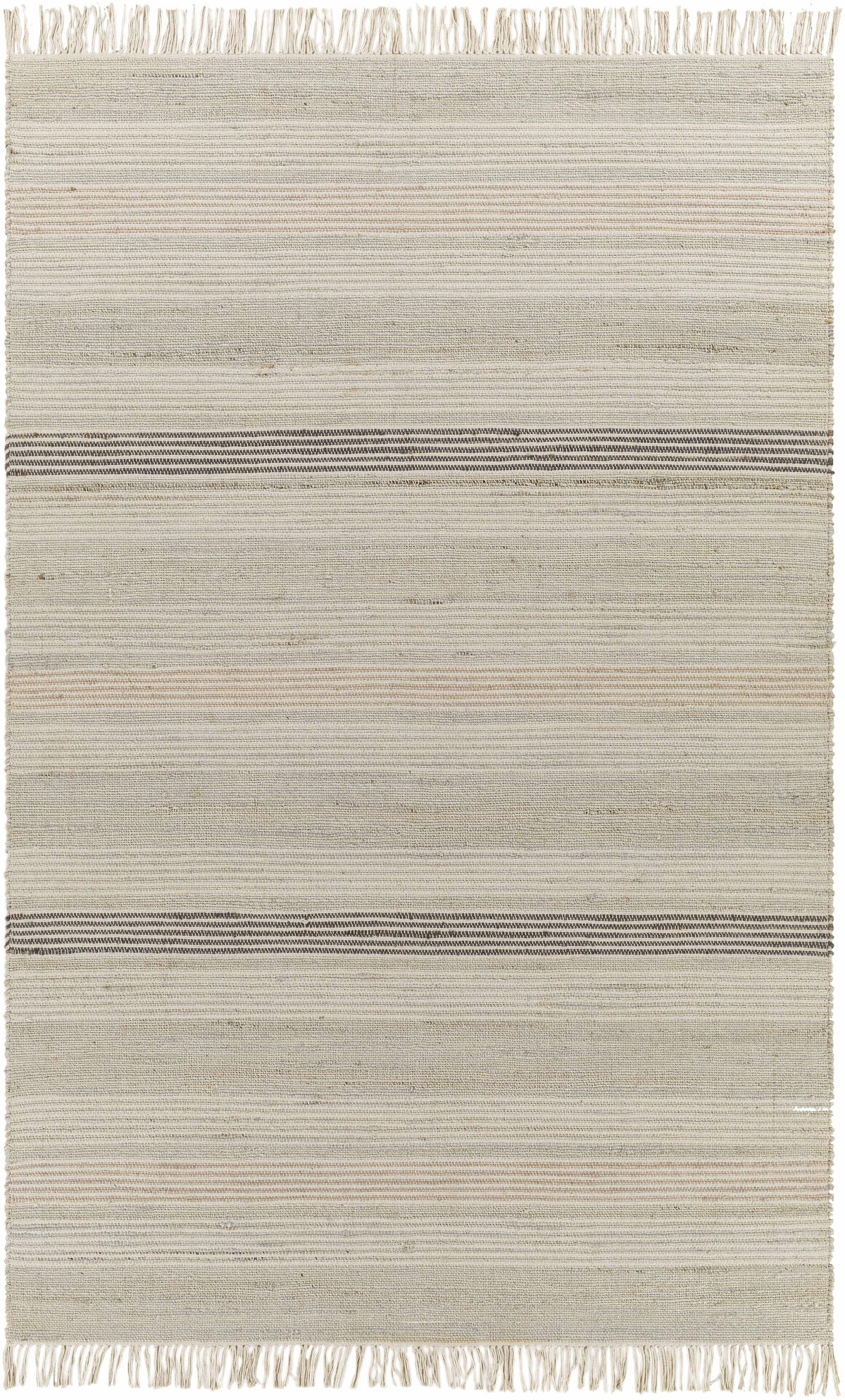 Light Beige Hand Woven 60% Jute, 40% Cotton Cottage Rectangle Handmade rug, Indoor use only, has fringe, non-washable. runner also available