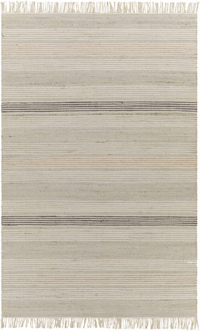 Light Beige Hand Woven 60% Jute, 40% Cotton Cottage Rectangle Handmade rug, Indoor use only, has fringe, non-washable. runner also available