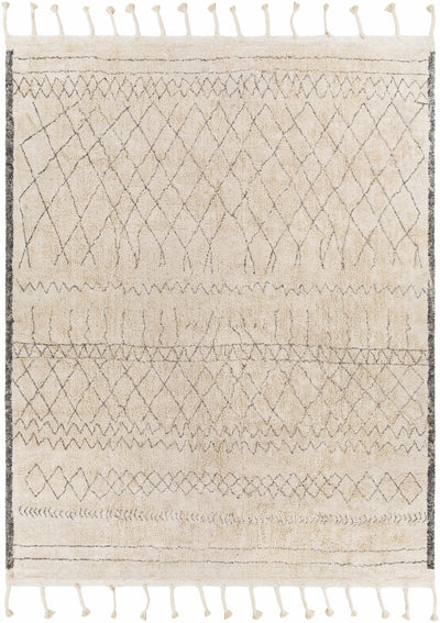 Gray Hand Woven 100% Cotton Global Rectangle Handmade rug, Indoor use only, has fringe, non-washable.