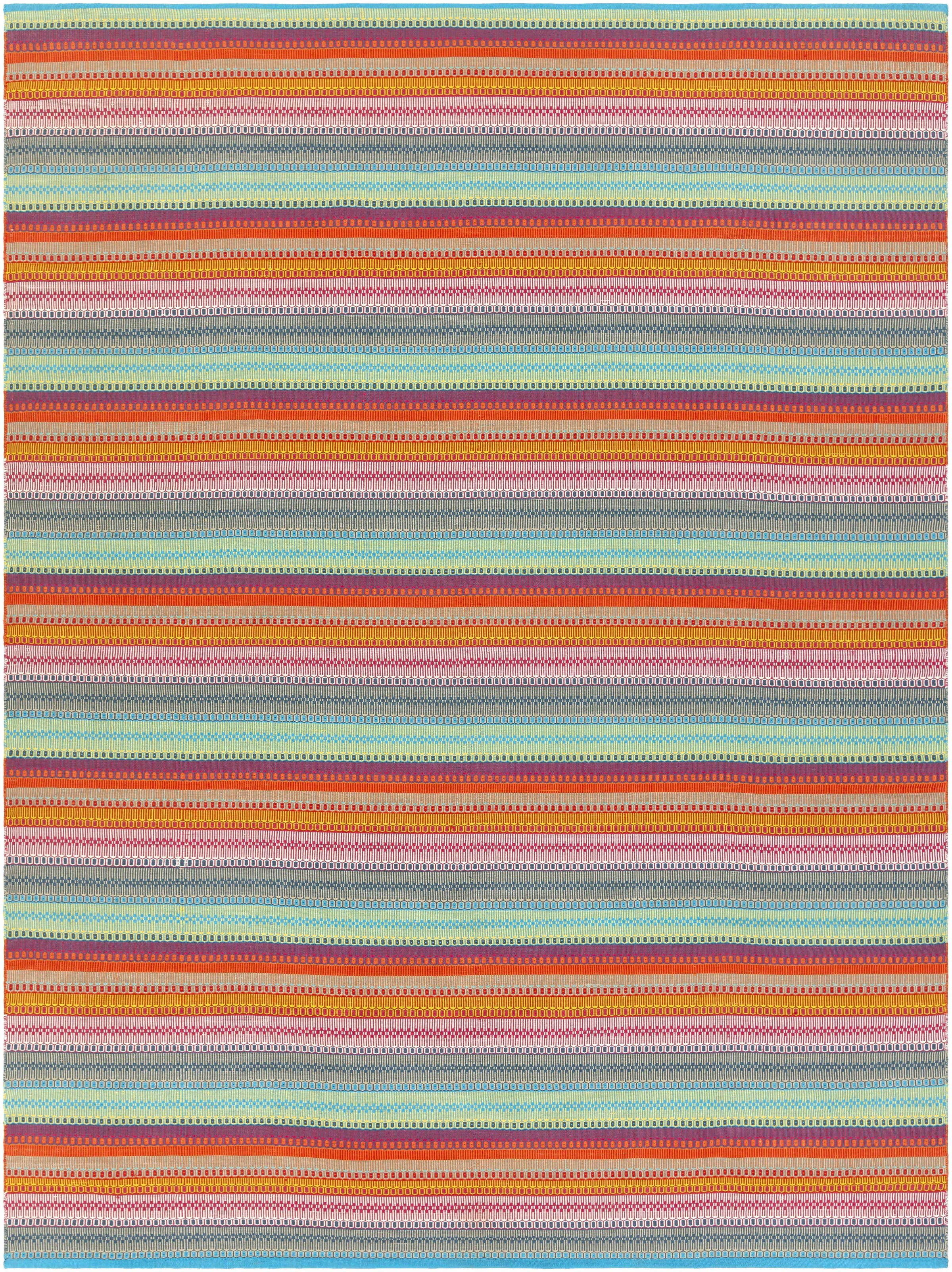 Aqua Hand Woven 100% Olefin Cottage Rectangle Handmade rug, outdoor-safe, no fringe, non-washable.