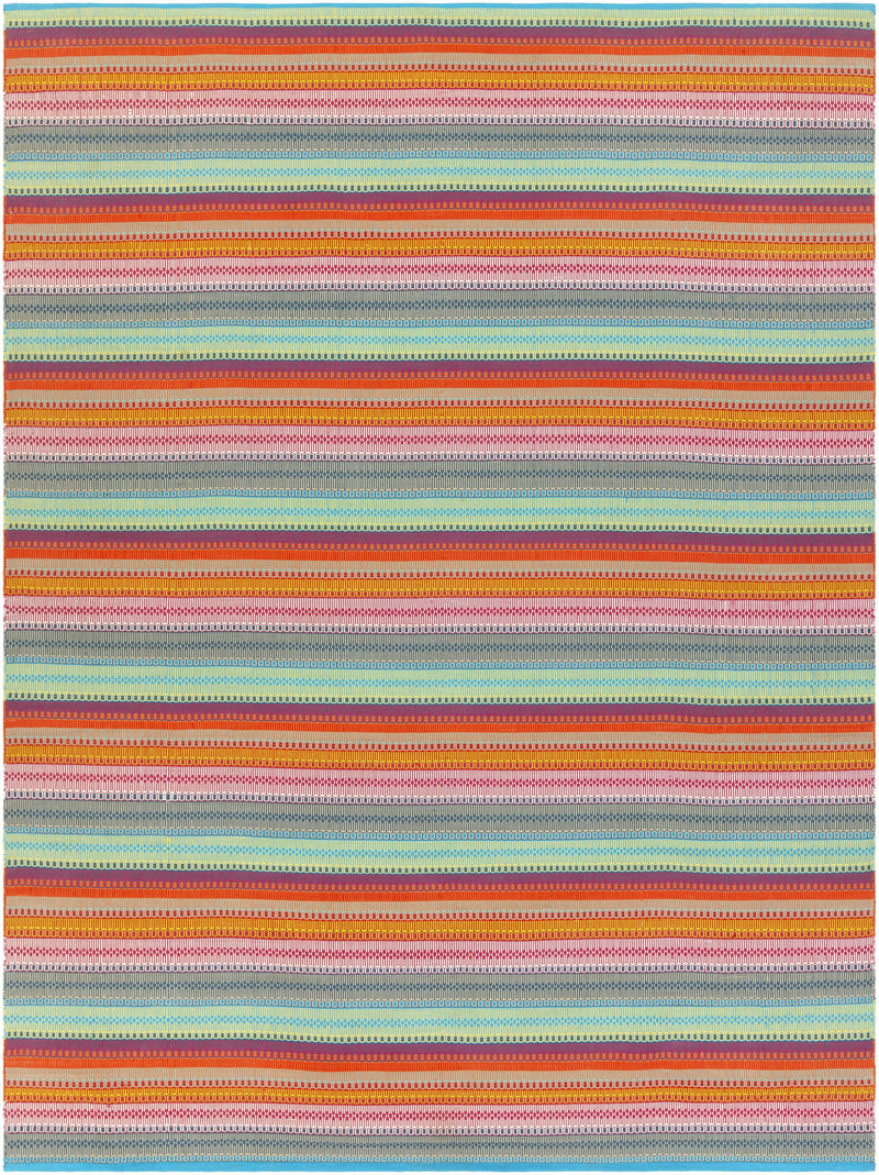 Aqua Hand Woven 100% Olefin Cottage Rectangle Handmade rug, outdoor-safe, no fringe, non-washable.