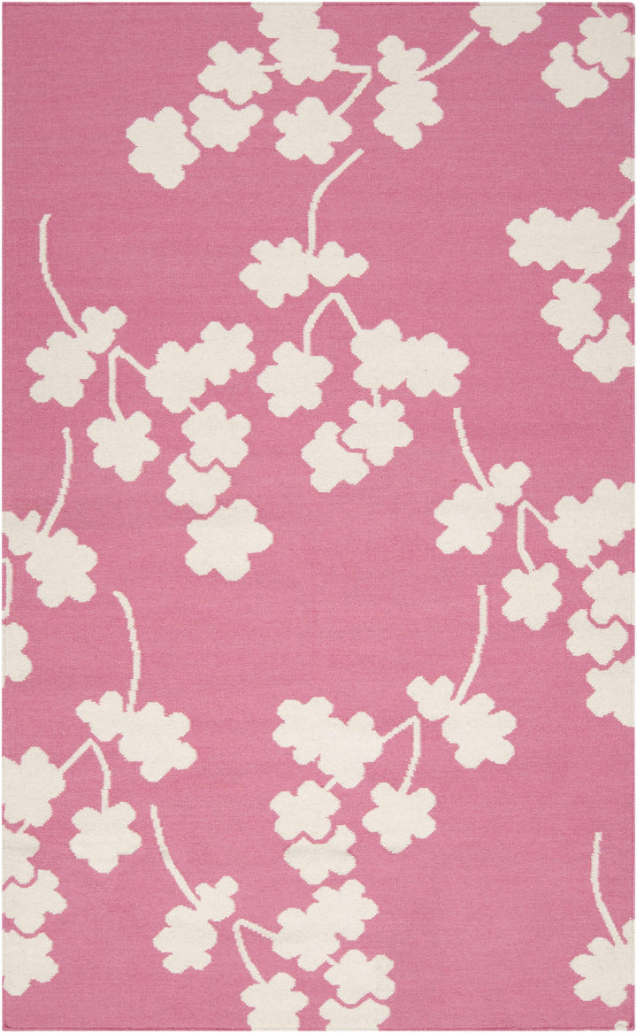 Rose Hand Woven 100% Wool Modern Rectangle Handmade rug, Indoor use only, no fringe, non-washable. runner also available