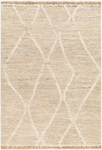 Tan Hand Woven 100% NZ Wool Global Rectangle Handmade rug, Indoor use only, no fringe, non-washable. runner also available
