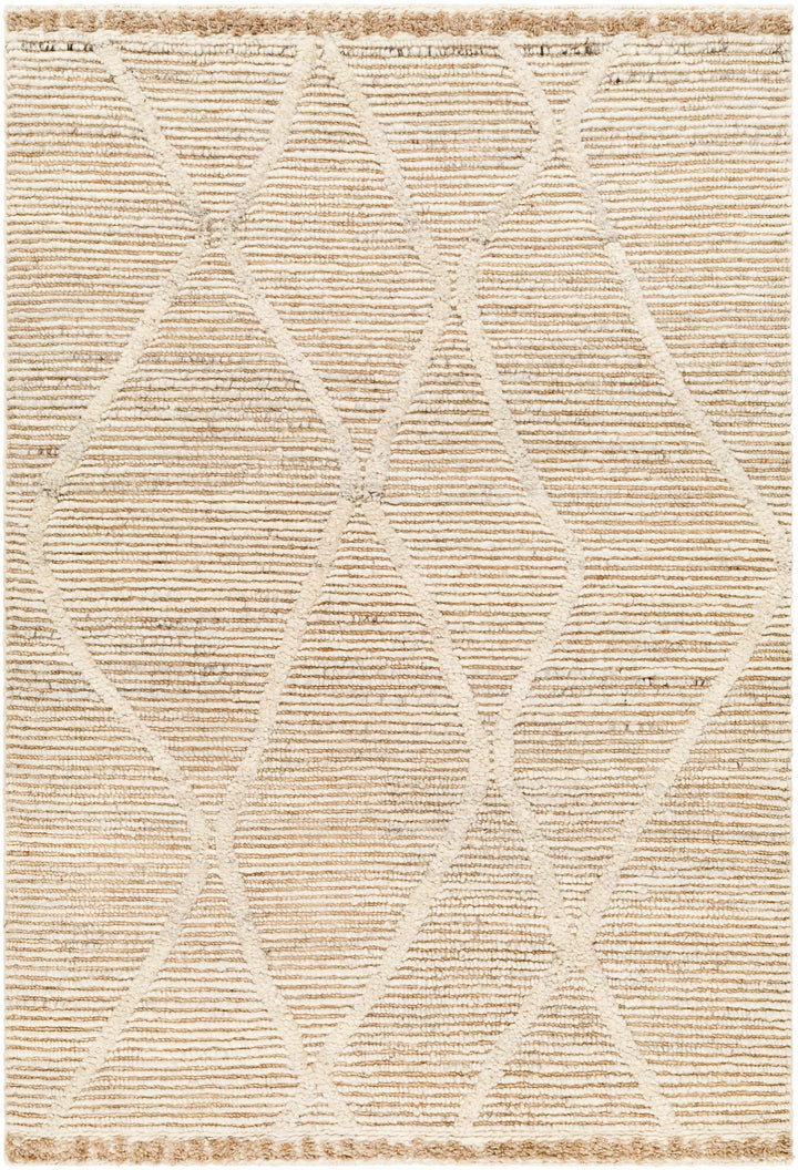 Tan Hand Woven 100% NZ Wool Global Rectangle Handmade rug, Indoor use only, no fringe, non-washable. runner also available