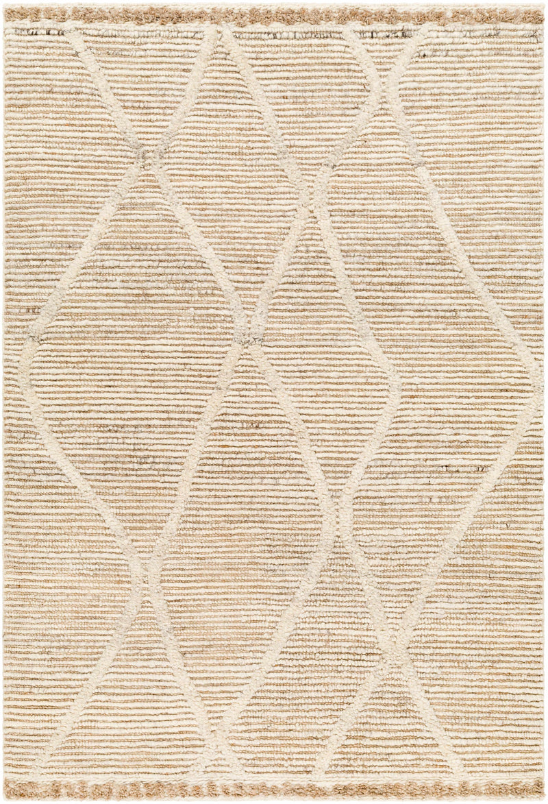 Tan Hand Woven 100% NZ Wool Global Rectangle Handmade rug, Indoor use only, no fringe, non-washable. runner also available