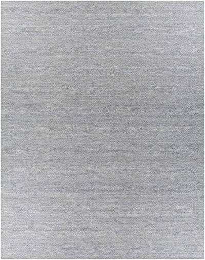 Gray Hand Woven 100% Recycled PET Yarn Modern Rectangle Handmade rug, Indoor use only, no fringe, non-washable.