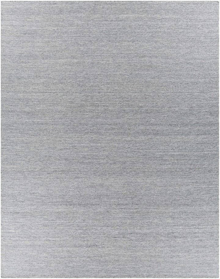 Gray Hand Woven 100% Recycled PET Yarn Modern Rectangle Handmade rug, Indoor use only, no fringe, non-washable.