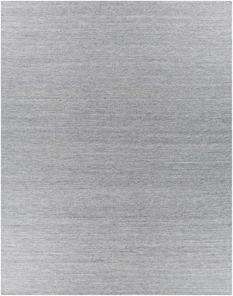 Gray Hand Woven 100% Recycled PET Yarn Modern Rectangle Handmade rug, Indoor use only, no fringe, non-washable.