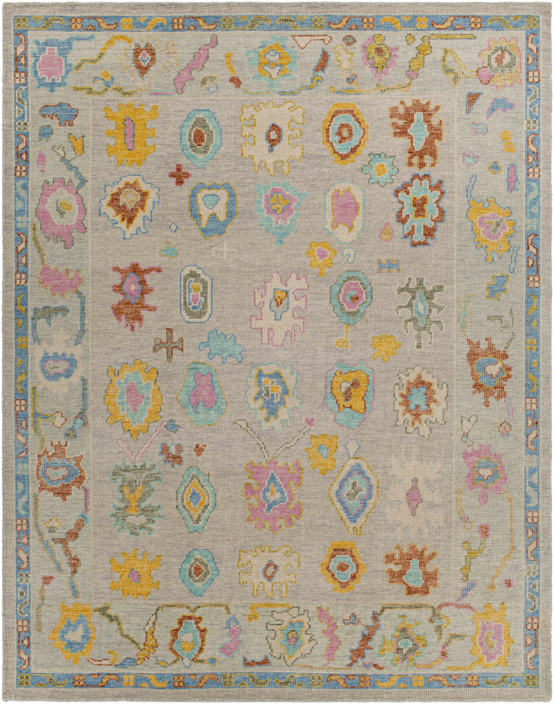 Yellow Hand Knotted 80% Wool, 20% Cotton Traditional Rectangle Handmade rug, Indoor use only, no fringe, non-washable. runner also available