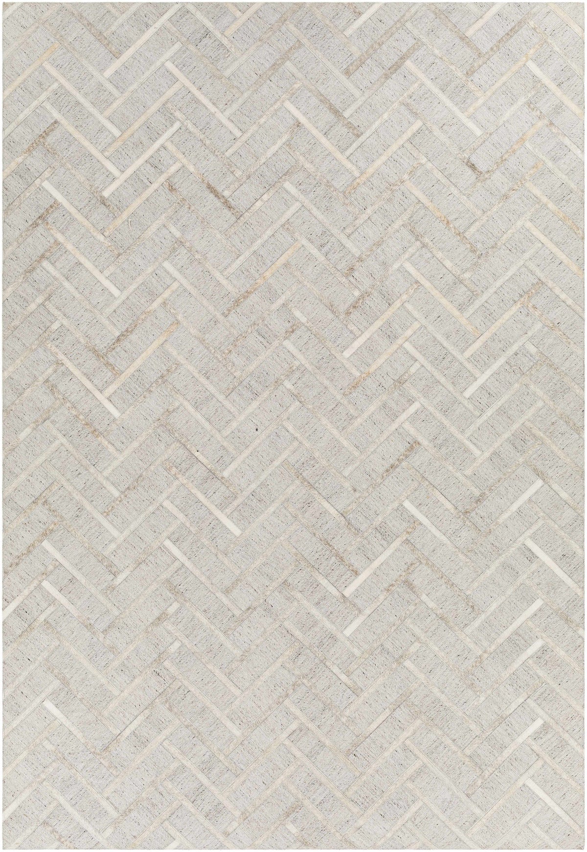 Taupe Hand Crafted 65% Viscose, 35% Leather Modern Rectangle Handmade rug, Indoor use only, no fringe, non-washable.