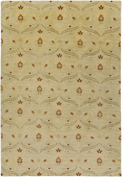 Light Olive Hand Knotted 100% NZ Wool Traditional Rectangle Handmade rug, Indoor use only, no fringe, non-washable. runner also available