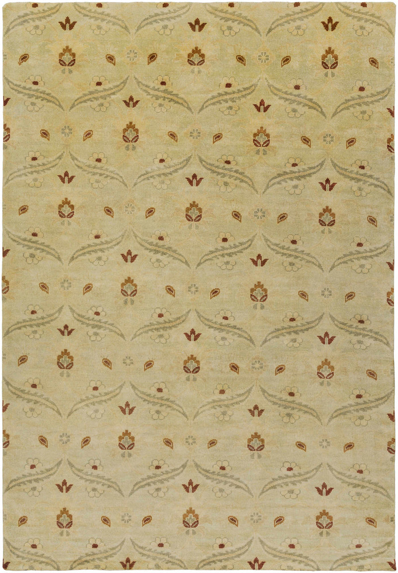 Light Olive Hand Knotted 100% NZ Wool Traditional Rectangle Handmade rug, Indoor use only, no fringe, non-washable. runner also available