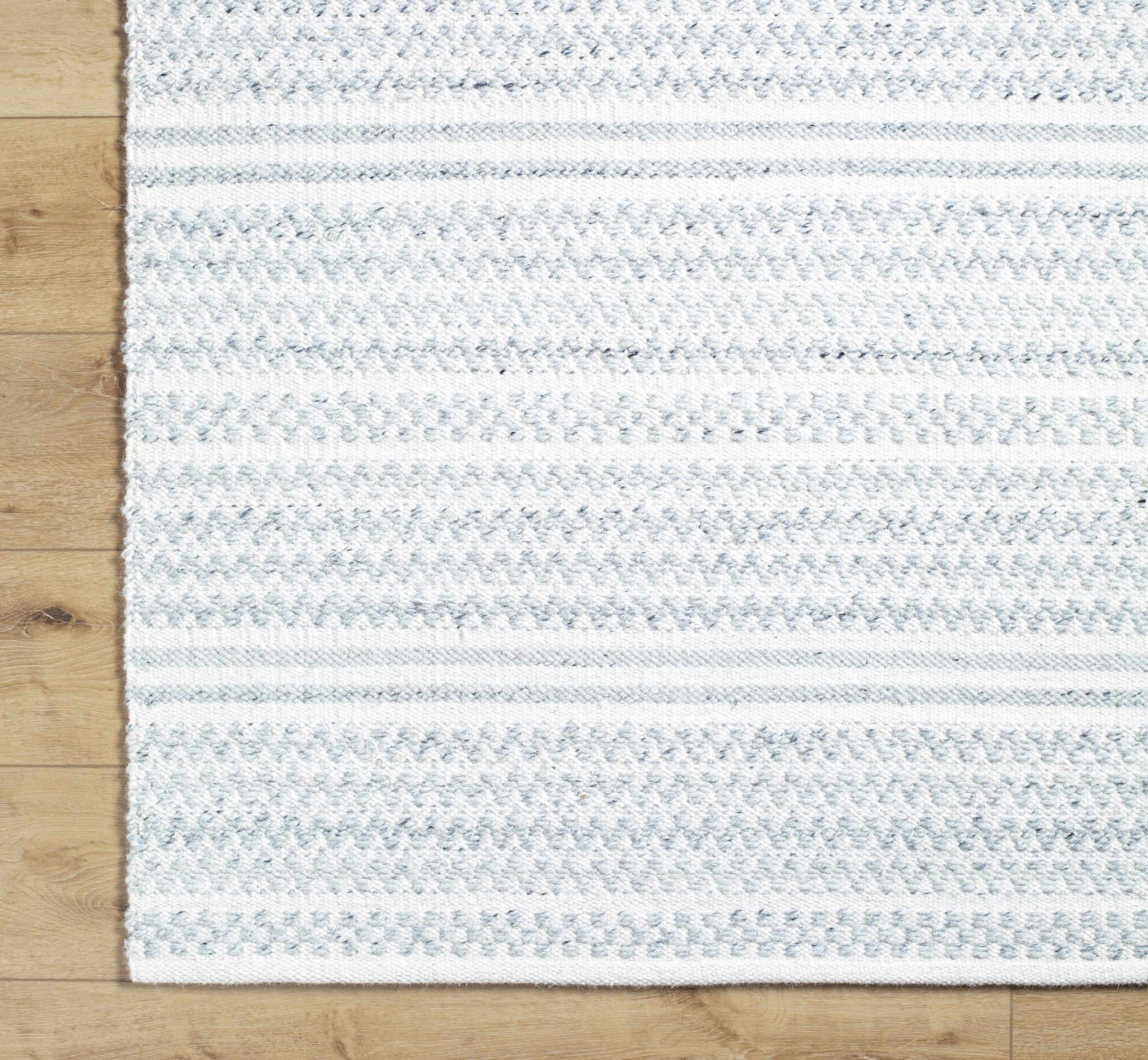Cream Hand Woven 100% Wool Cottage Rectangle Handmade rug, Indoor use only, no fringe, non-washable. runner also available
