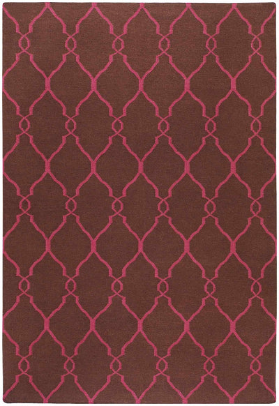 Dark Brown Hand Woven 100% Wool Modern Rectangle Handmade rug, Indoor use only, no fringe, non-washable. round, runner also available