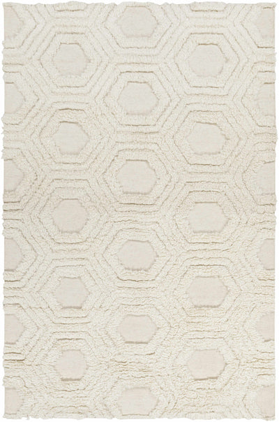 Cream Hand Woven 100% Wool Modern Rectangle Handmade rug, Indoor use only, no fringe, non-washable. runner also available