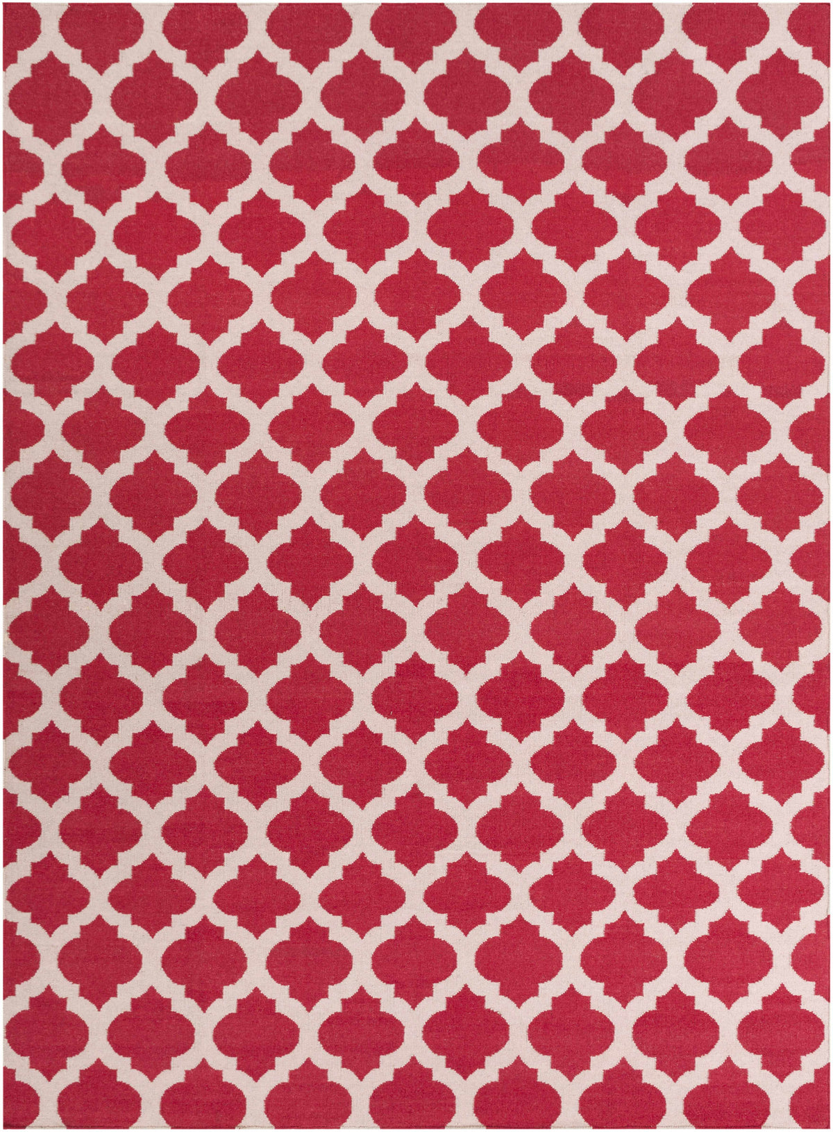 Red Hand Woven 100% Wool Modern Rectangle Handmade rug, Indoor use only, no fringe, non-washable. runner also available