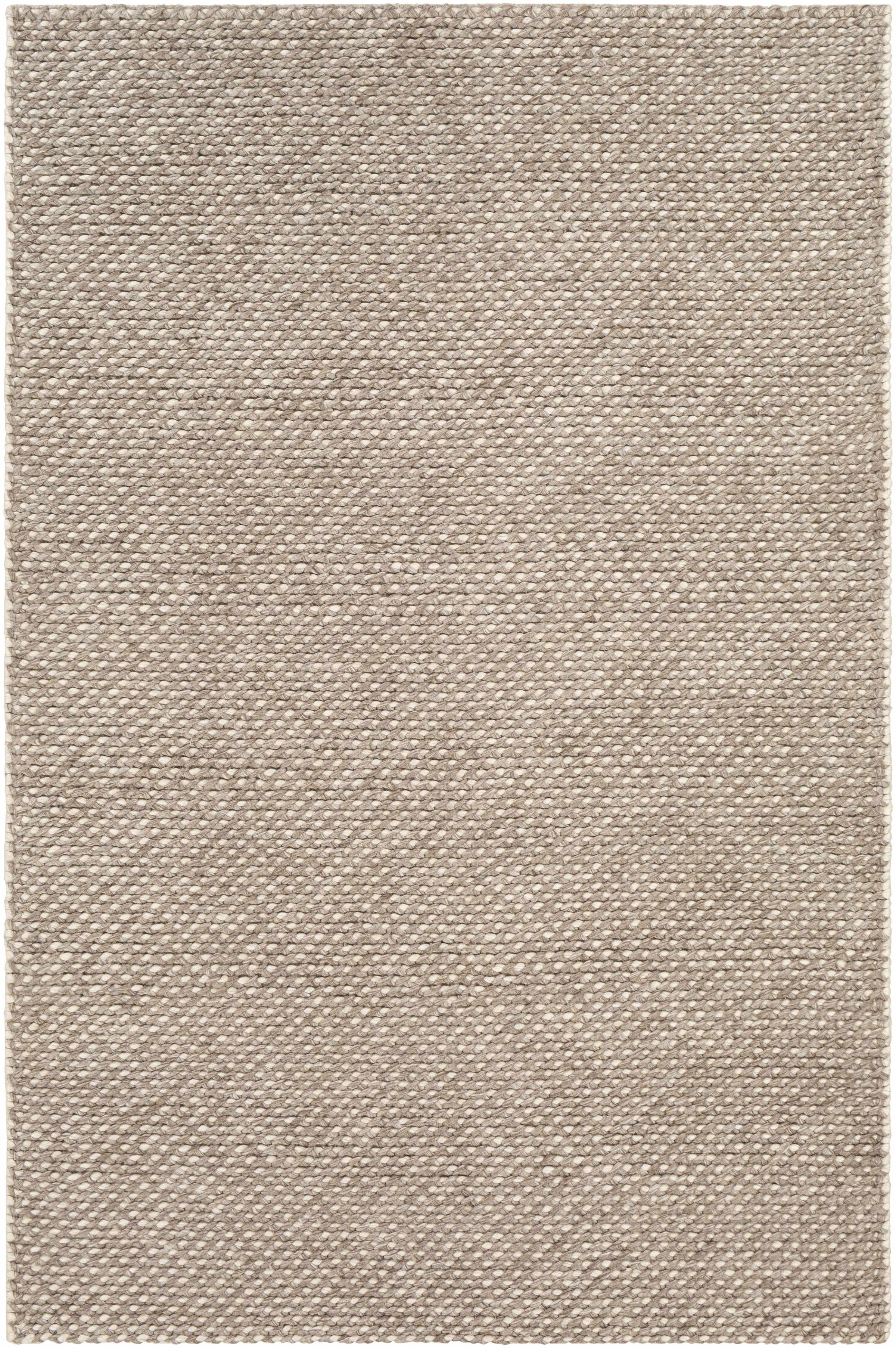 Charcoal Hand Woven 50% Viscose, 50% Wool Modern Rectangle Handmade rug, Indoor use only, no fringe, non-washable.