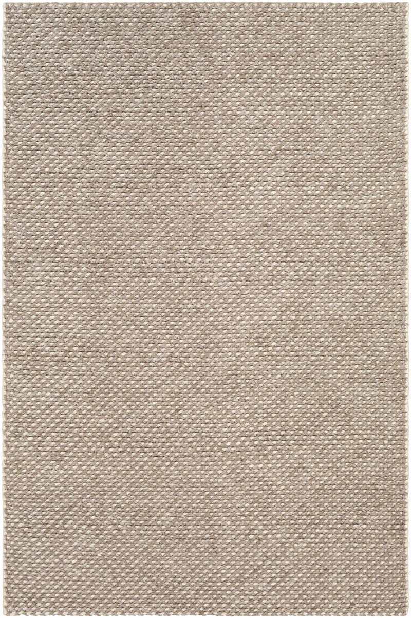 Charcoal Hand Woven 50% Viscose, 50% Wool Modern Rectangle Handmade rug, Indoor use only, no fringe, non-washable.