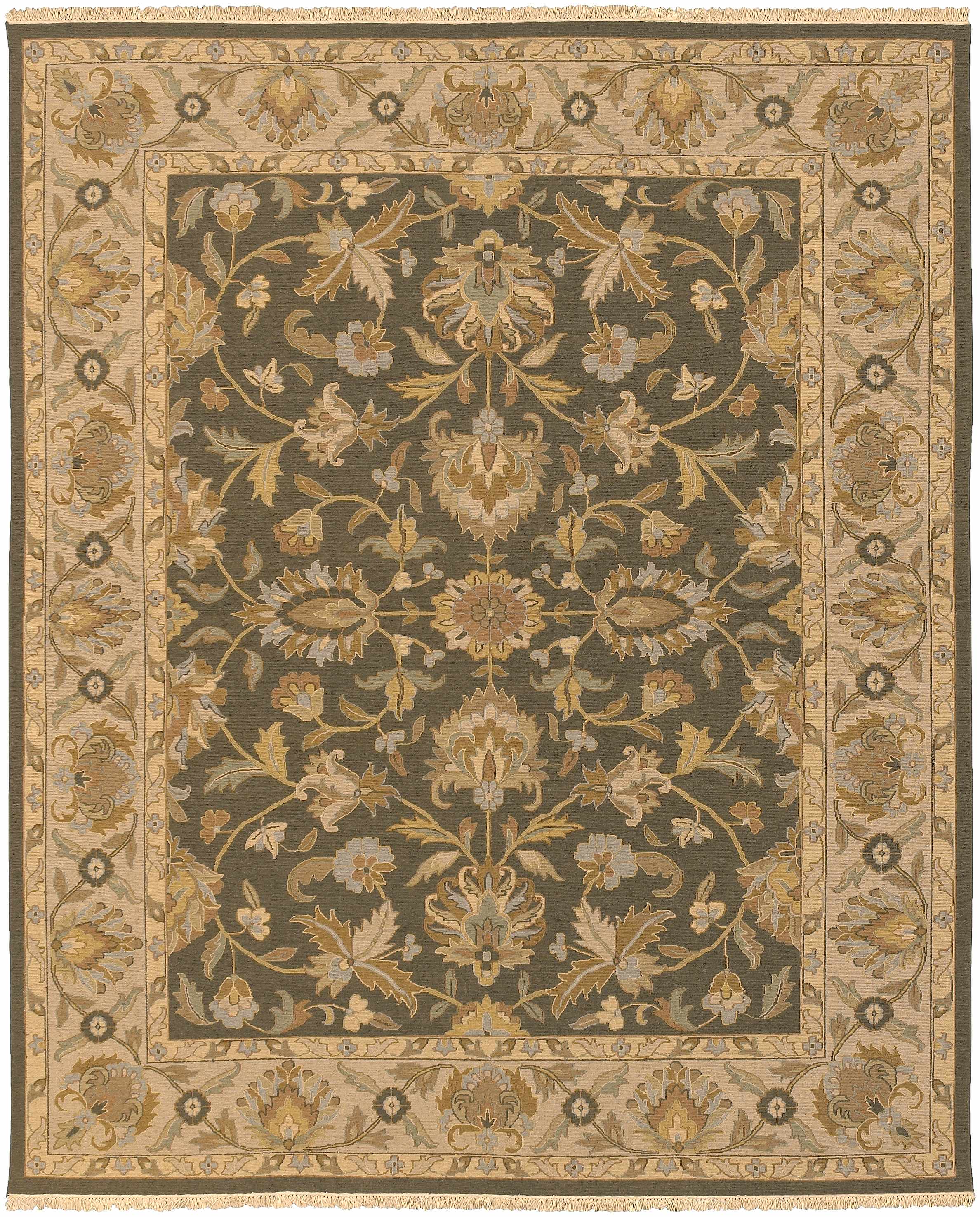 Tan Hand Knotted 100% NZ Wool Traditional Rectangle Handmade rug, Indoor use only, no fringe, non-washable. runner also available