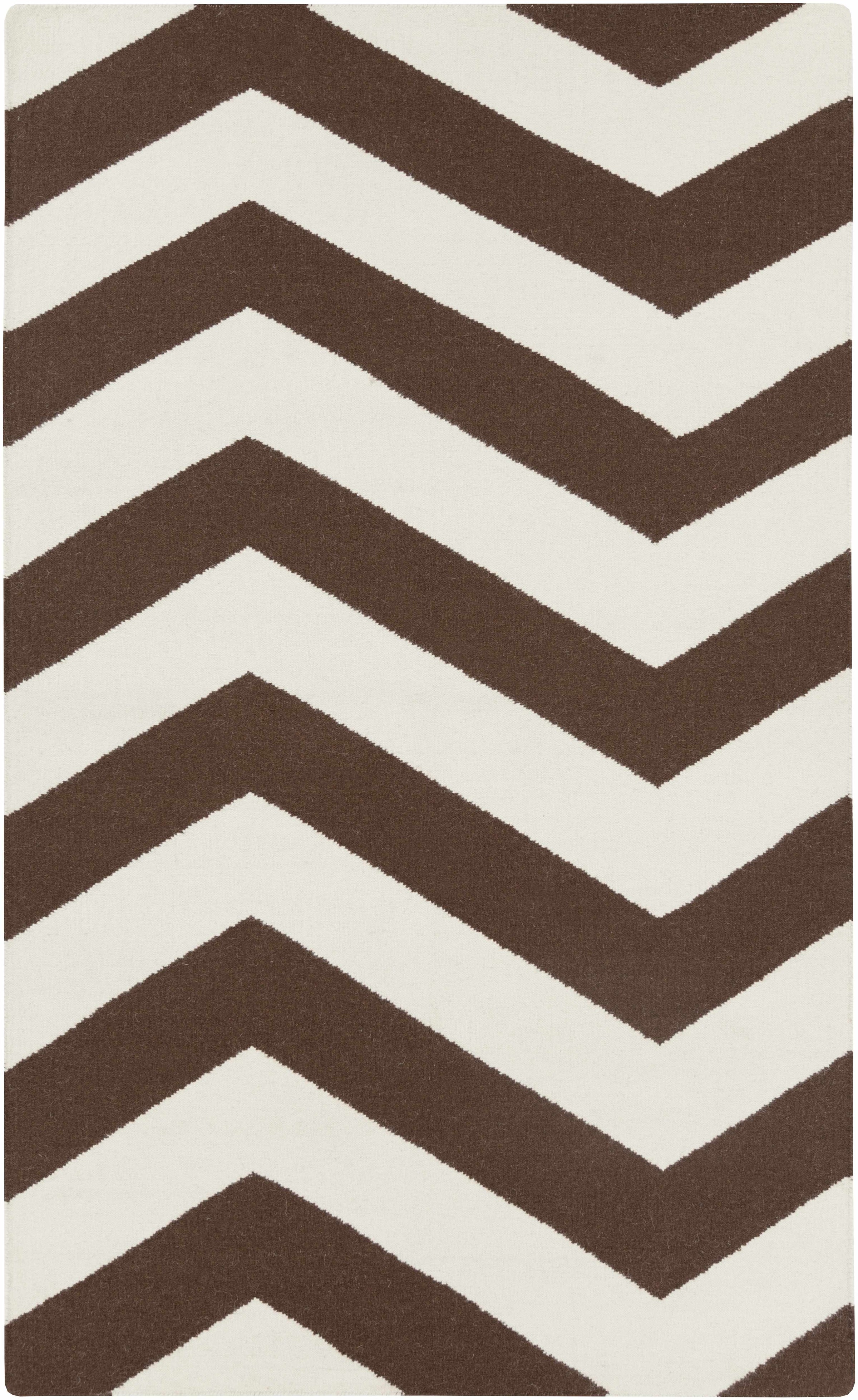Dark Brown Hand Woven 100% Wool Modern Rectangle Handmade rug, Indoor use only, no fringe, non-washable. runner also available