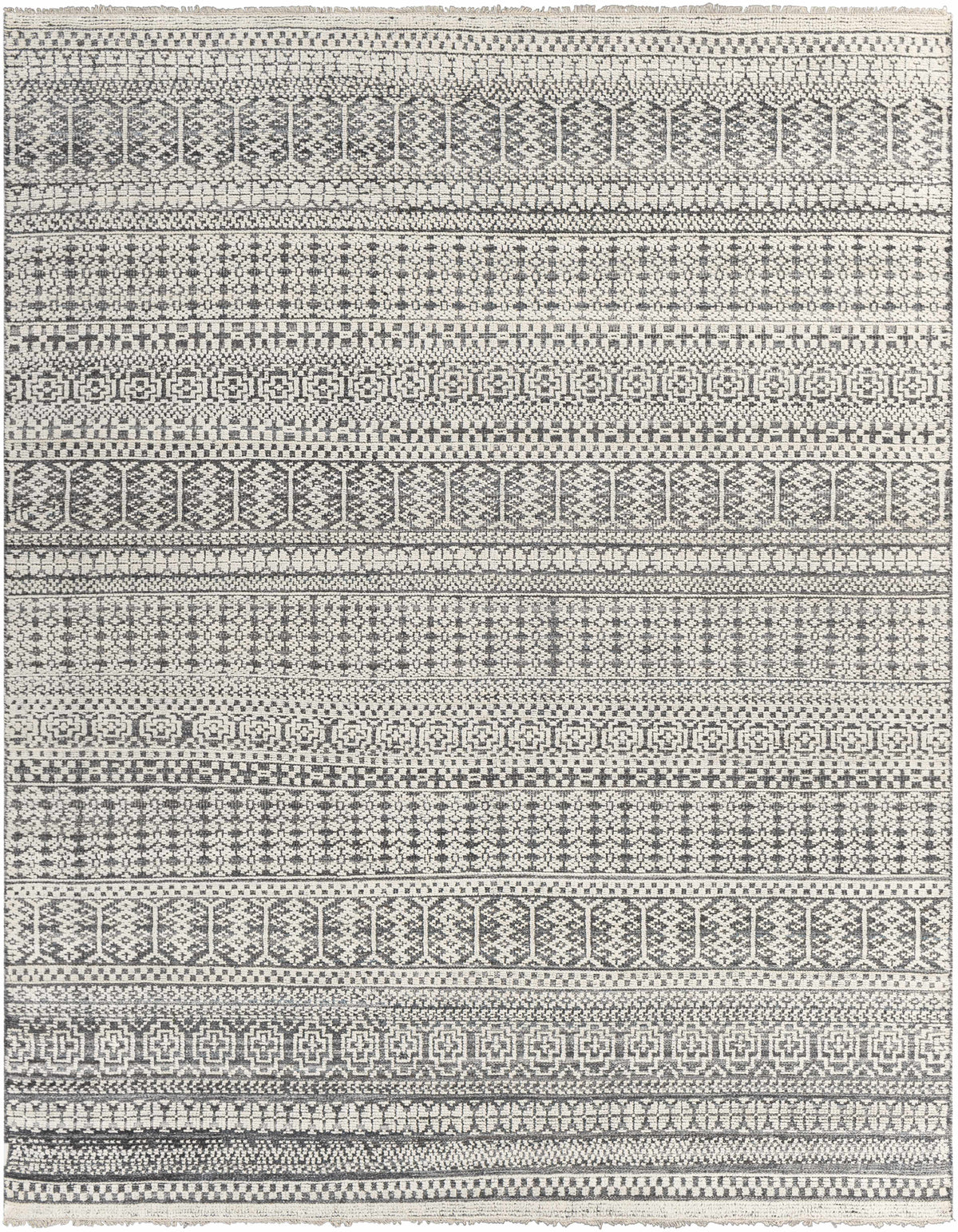 Dusty Sage Hand Knotted 20% Polyester, 20% Viscose, 60% Wool Global Rectangle Handmade rug, Indoor use only, has fringe, non-washable.