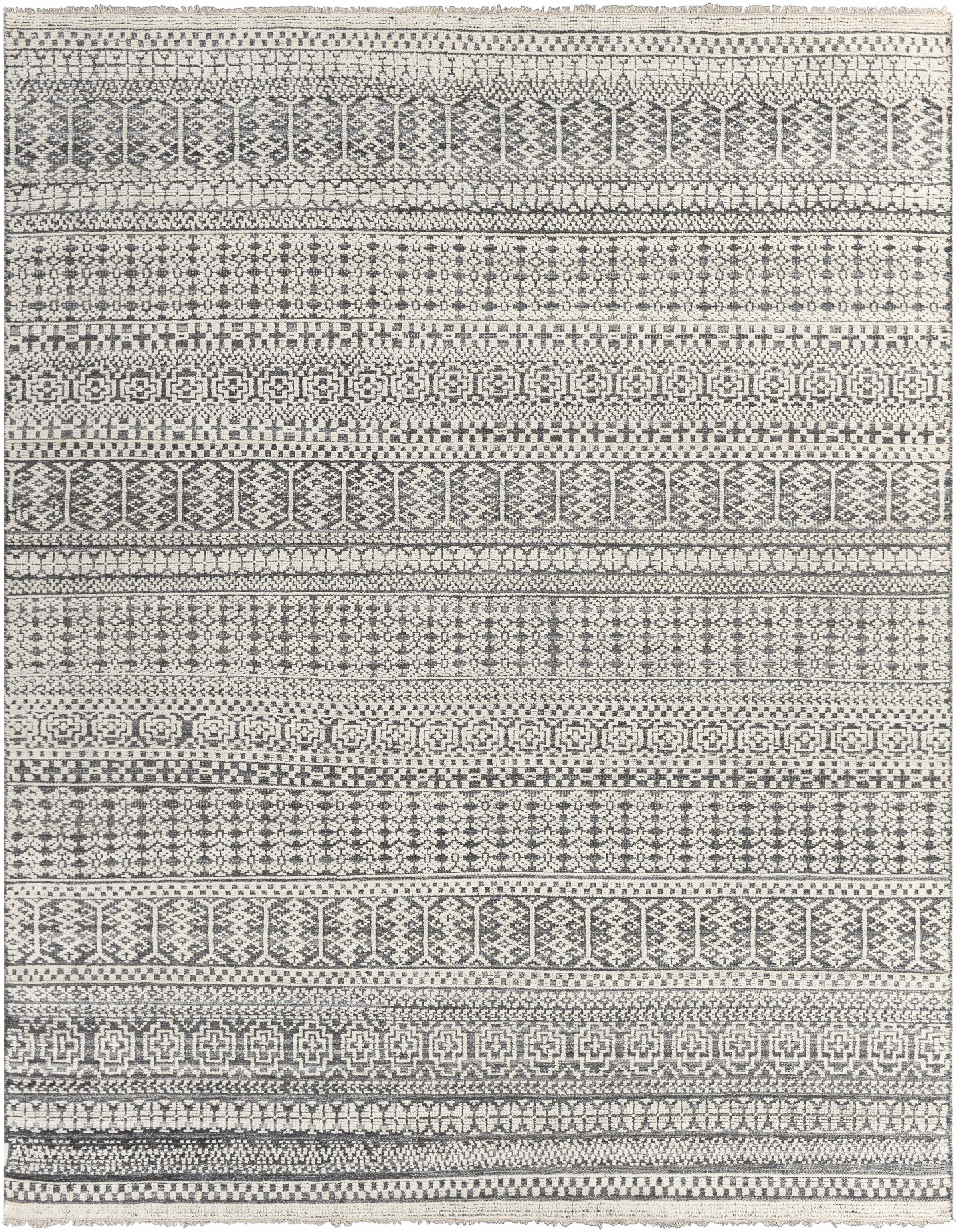 Dusty Sage Hand Knotted 20% Polyester, 20% Viscose, 60% Wool Global Rectangle Handmade rug, Indoor use only, has fringe, non-washable.