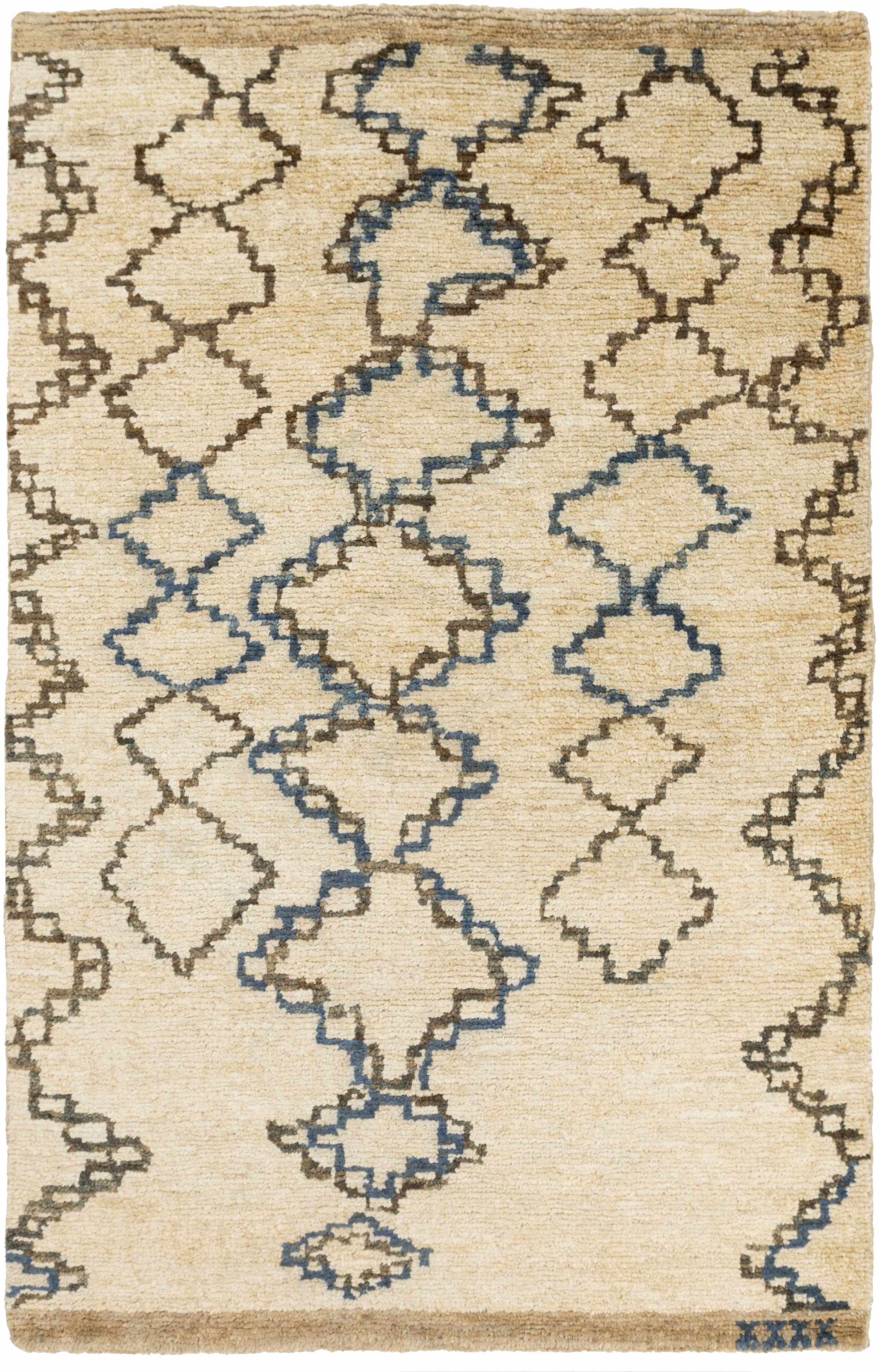 Dark Blue Hand Knotted 100% Jute Global Rectangle Handmade rug, Indoor use only, no fringe, non-washable.