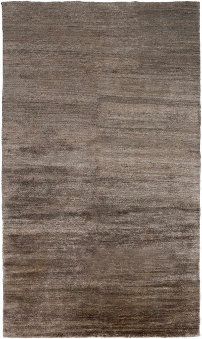 Dark Brown Hand Woven 100% Viscose Cottage Rectangle Handmade rug, Indoor use only, no fringe, non-washable.