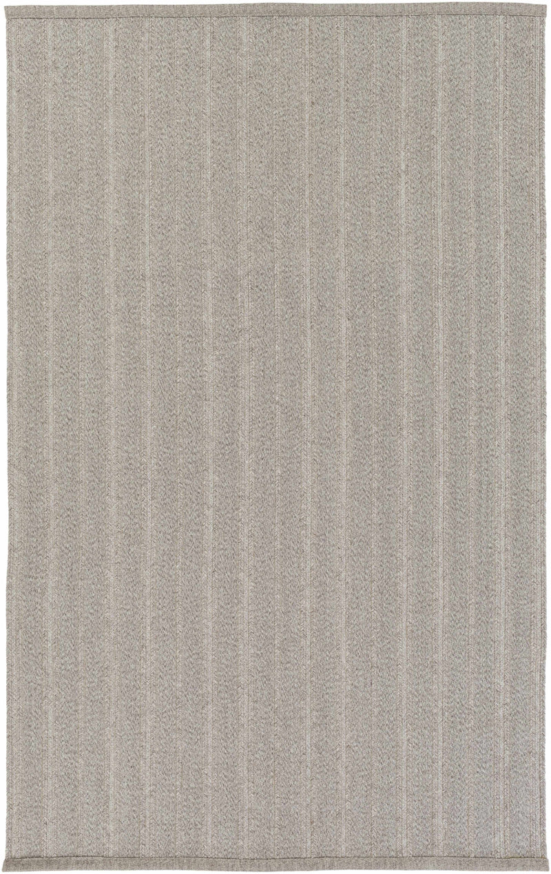 Medium Gray Hand Woven 100% Polypropylene Cottage Rectangle Handmade rug, outdoor-safe, no fringe, non-washable. runner also available