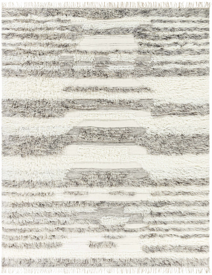 Taupe Hand Woven 100% NZ Wool Cottage Rectangle Handmade rug, Indoor use only, has fringe, non-washable.