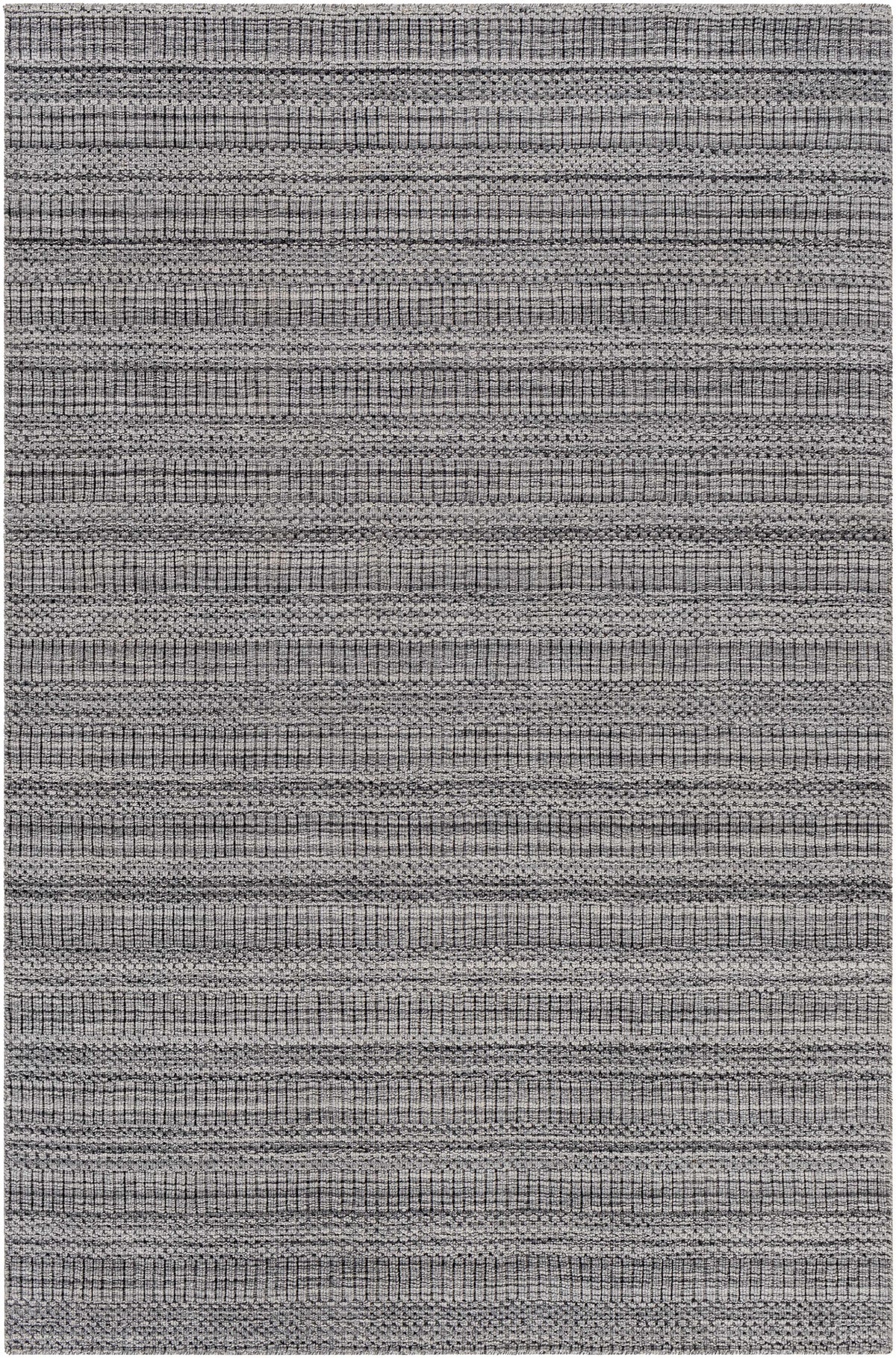 Gray Hand Loomed 100% Recycled PET Yarn Modern Rectangle Handmade rug, Indoor use only, no fringe, non-washable. runner also available