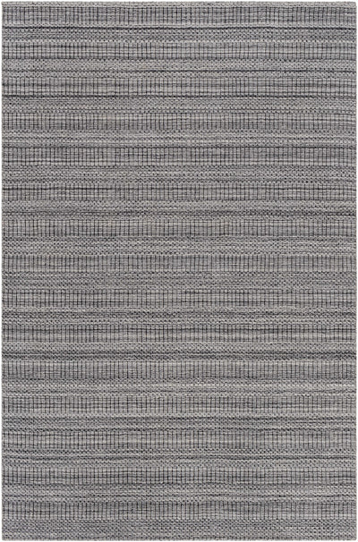 Gray Hand Loomed 100% Recycled PET Yarn Modern Rectangle Handmade rug, Indoor use only, no fringe, non-washable. runner also available