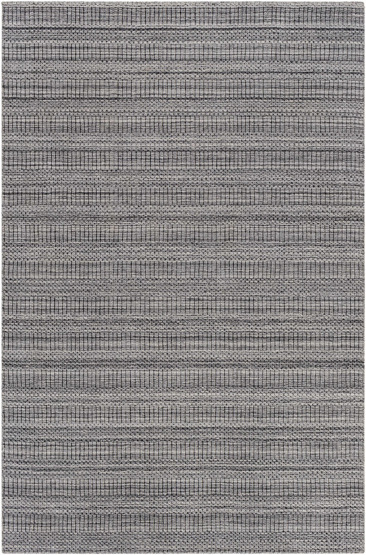 Gray Hand Loomed 100% Recycled PET Yarn Modern Rectangle Handmade rug, Indoor use only, no fringe, non-washable. runner also available
