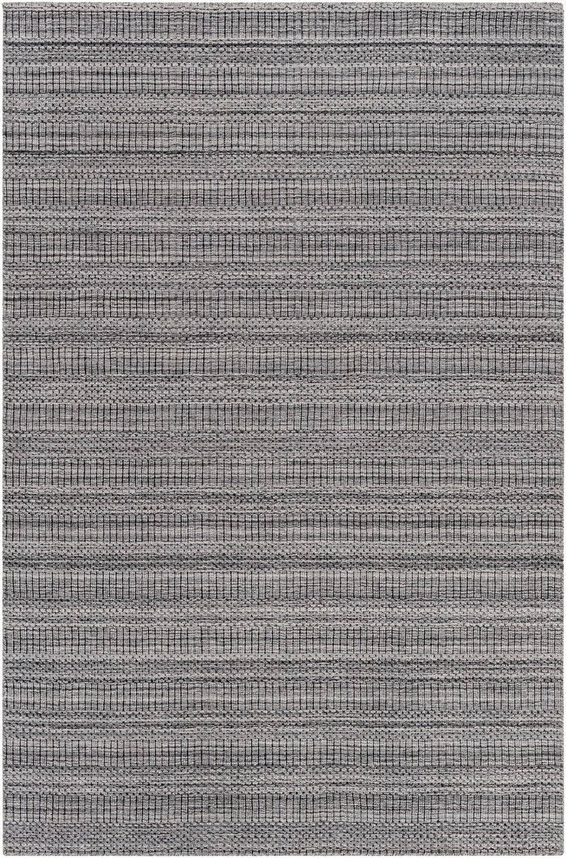 Gray Hand Loomed 100% Recycled PET Yarn Modern Rectangle Handmade rug, Indoor use only, no fringe, non-washable. runner also available