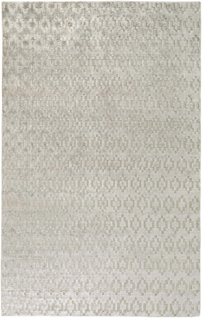 Medium Gray Hand Woven 100% Viscose Modern Rectangle Handmade rug, Indoor use only, no fringe, non-washable.
