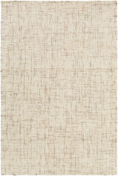 Cream Hand Woven 100% Wool Cottage Rectangle Handmade rug, Indoor use only, no fringe, non-washable.